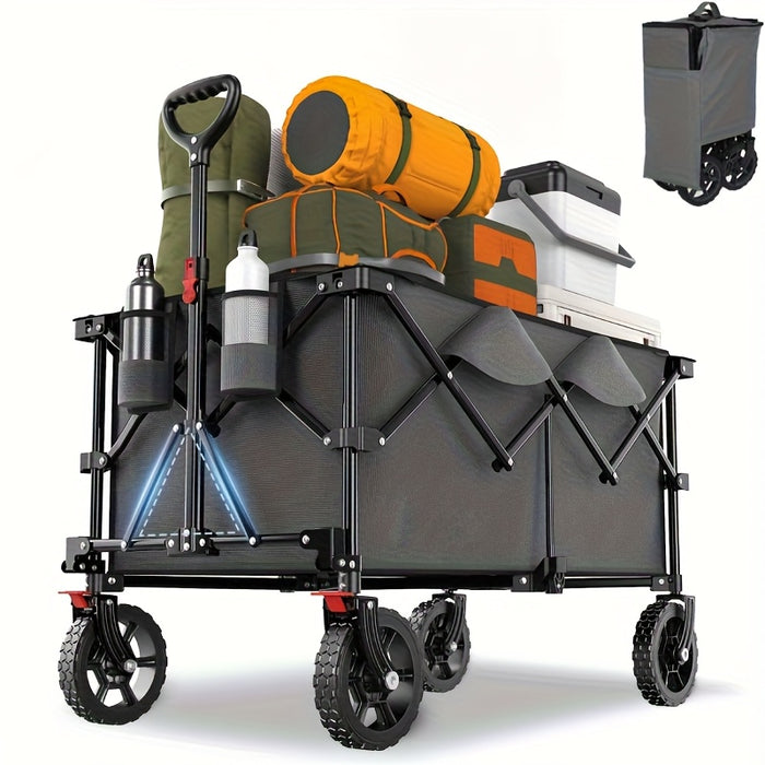 RuggedTrail Opvouwbare All-Terrain Kar – 200L Capaciteit en 200kg Belastbaar