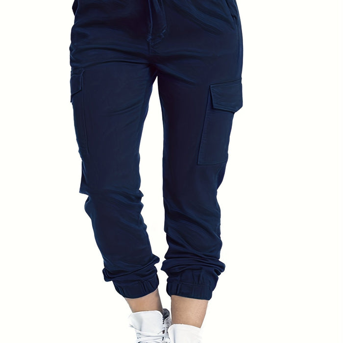 Pantalon cargo femme avec poches et coupe confortable, décontracté quotidien