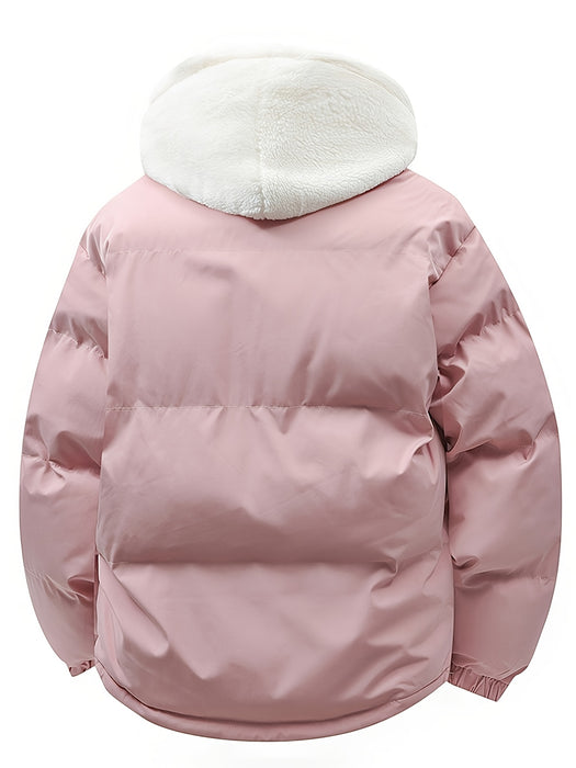 Giacca Invernale Imbottita con Fodera Teddy e Cappuccio – Modello Casual Unisex