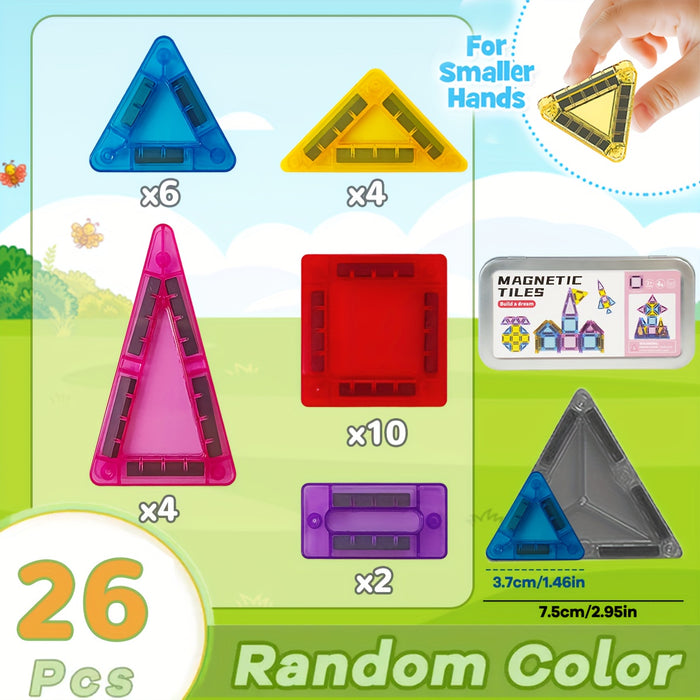 Mini Magnetische Bouwblokken Set – Compact en Veelzijdig Speelplezier