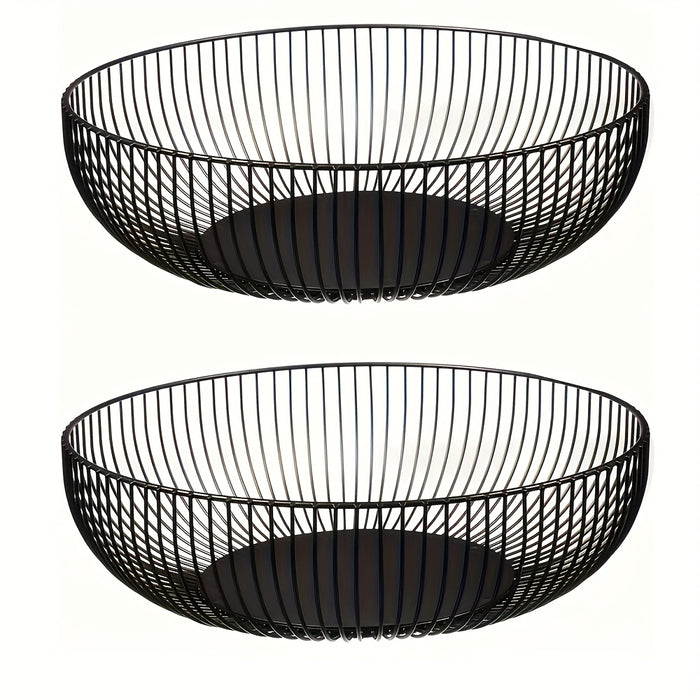 Ronde Metalen Fruitschaal voor Tafel en Keuken – Minimalistisch en Decoratief Ontwerp