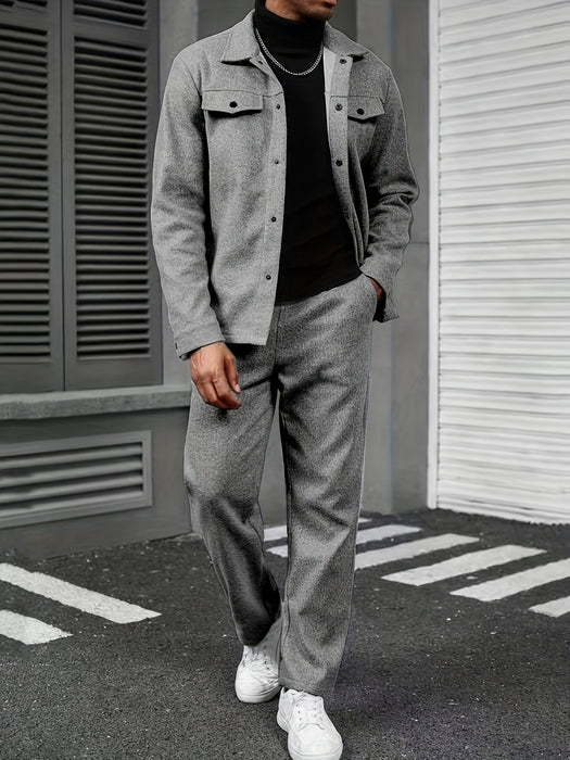 Moderne Tweedelige Herenset – Comfort en Casual Elegantie