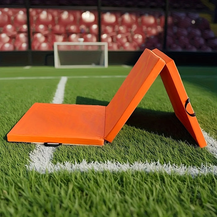 Draagbare drieluik yogamat met dikke vulling, antislip PU oppervlak en handvat