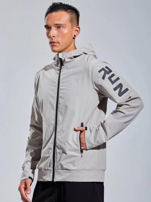 Sportieve Hooded Jacket voor Mannen – Ademend en Comfortabel voor Wandelen en Hardlopen
