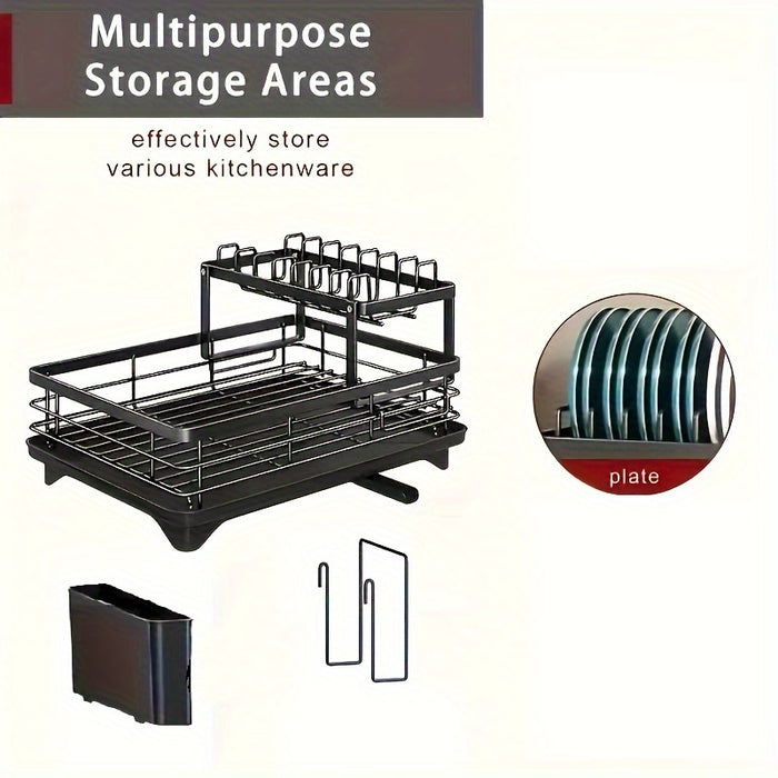 SteelFlow 2-lags opvaskestativ – Rummelig, praktisk og holdbar