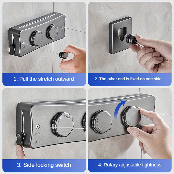 Inklapbare Dubbele Waslijn – Compact en Sterk