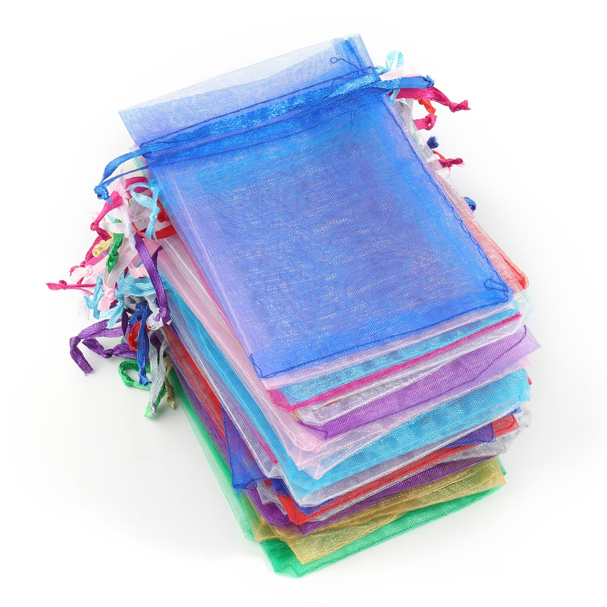 PLECUPE 100 stuks 10x15cm (4x6 inch) transparante organza trekkoord
