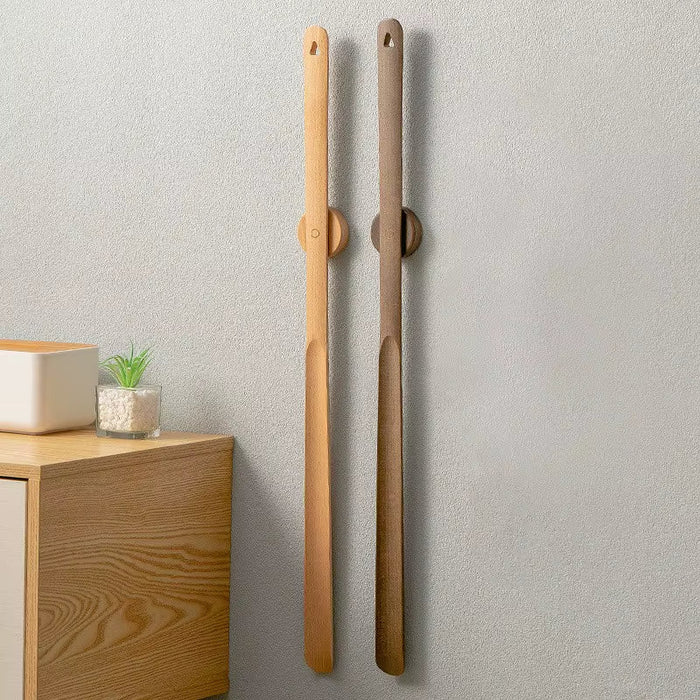 Minimalistische Schoenlepel van Beukenhout met Wandmontage