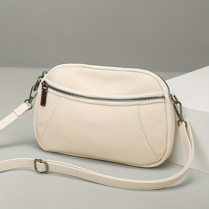 Classic Chic Leren Crossbody – Tijdloos en Functioneel