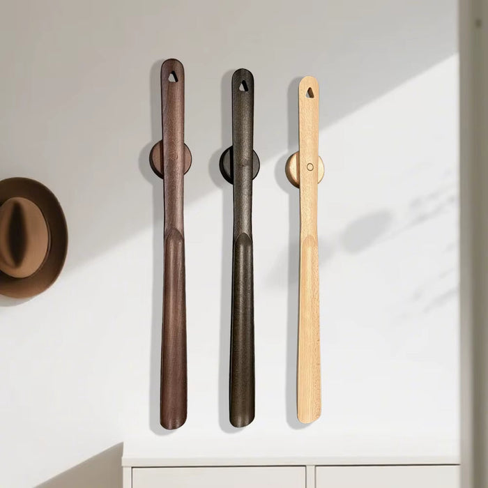 Minimalistische Schoenlepel van Beukenhout met Wandmontage