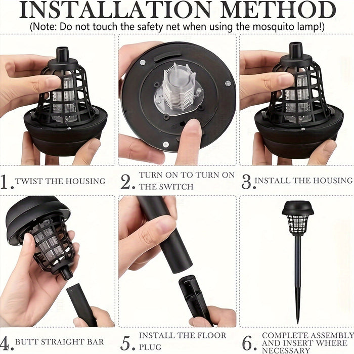 Zonne-energie Buiten Insecten Doder Lamp – Muggen & Vliegen Vang Duo
