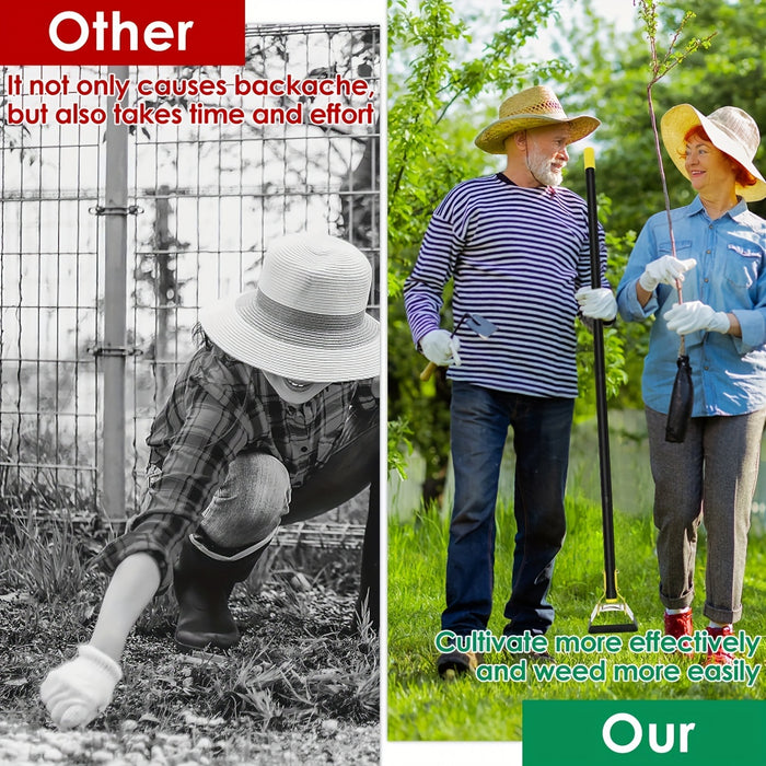 Roestvrijstalen Ergonomische Tuinwerktuig met Driehoekige Kop – Voor Onkruid en Grond