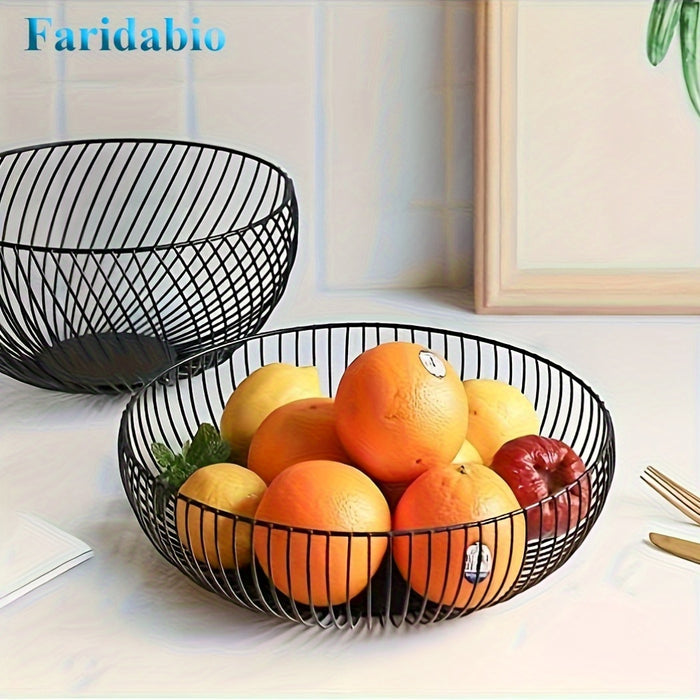 Ronde Metalen Fruitschaal voor Tafel en Keuken – Minimalistisch en Decoratief Ontwerp