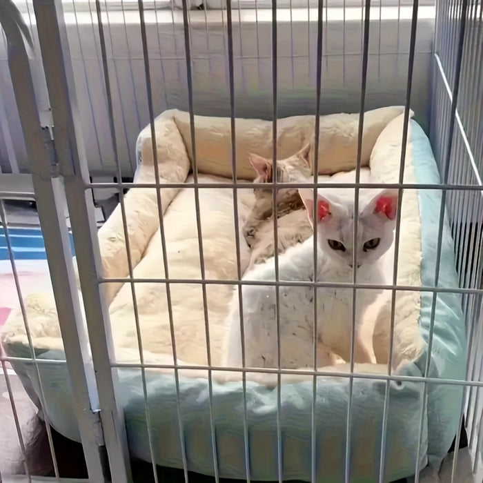 Blød Katte- og Hundekurv til Små Kæledyr med Komfortabel Plys Kant