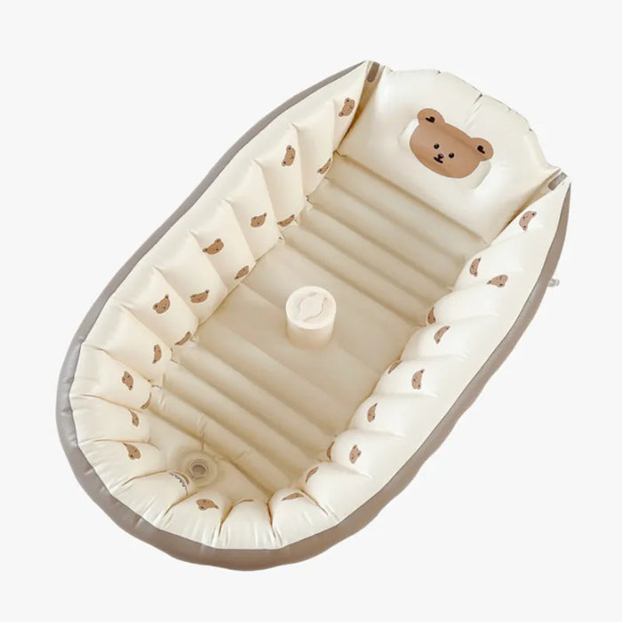 Oppusteligt babybadekar med ergonomisk ryglæn – Let, sikkert og pladsbesparende design