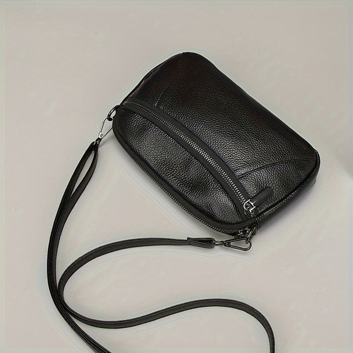 Classic Chic Leren Crossbody – Tijdloos en Functioneel