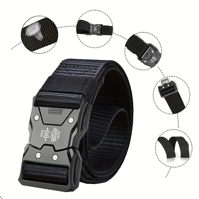 Unisex Tactische Nylon Riem – Stevig, Ademend en Veelzijdig