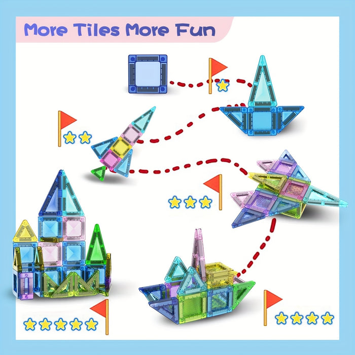 Mini Magnetische Bouwblokken Set – Compact en Veelzijdig Speelplezier