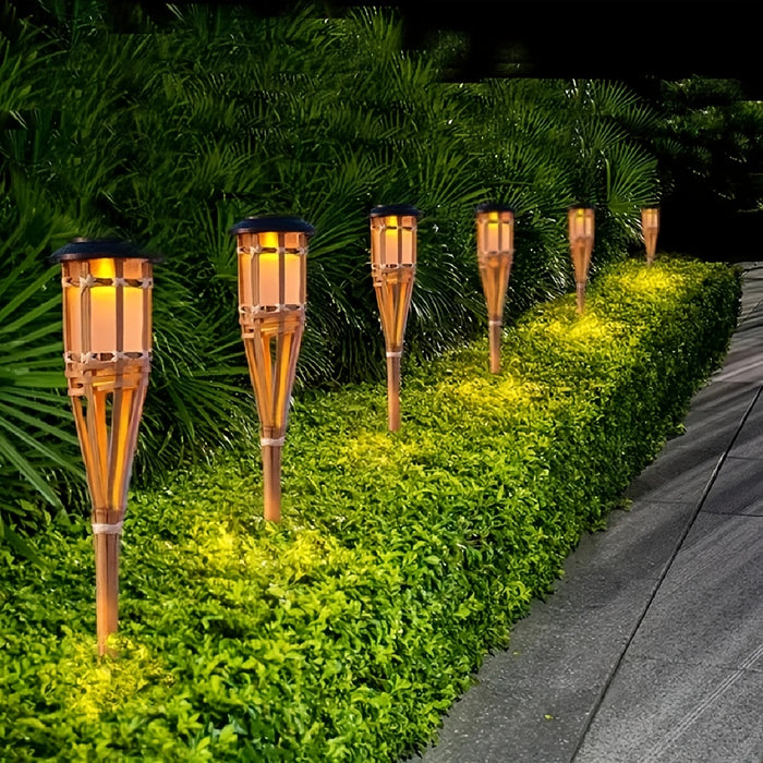 Solar Bamboo Flame Lantaarn – Sfeervol en Natuurlijk