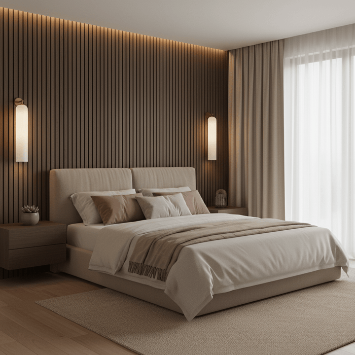 Cilindrische Glazen Wandlamp met Luxe Afwerking – Decoratieve LED Sconce voor Modern Interieur