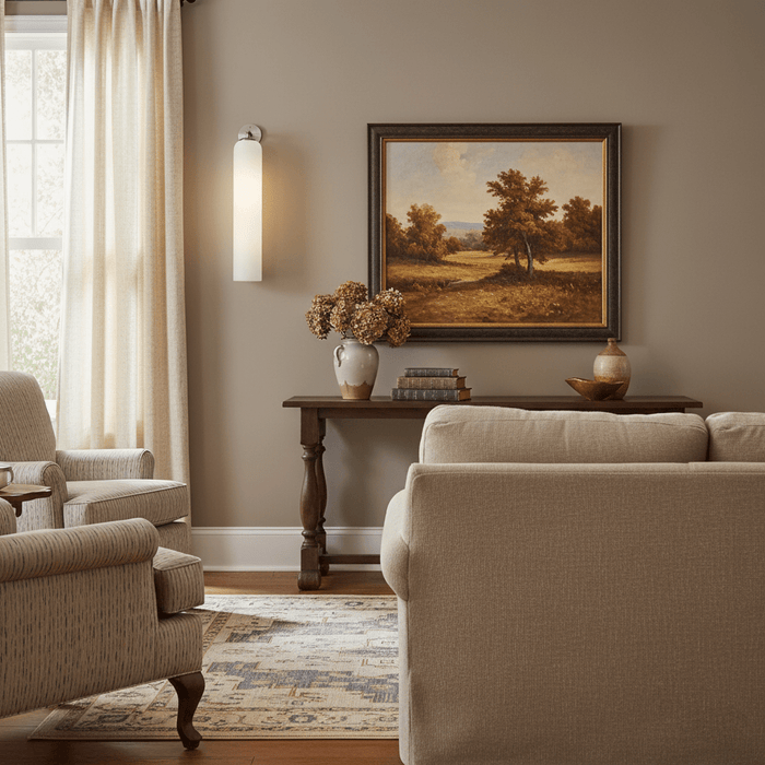 Cilindrische Glazen Wandlamp met Luxe Afwerking – Decoratieve LED Sconce voor Modern Interieur