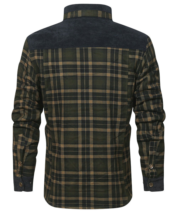Robuuste Heren Flaneljas met Imitatiebontvoering – Warm, Slijtvast en Beschermend