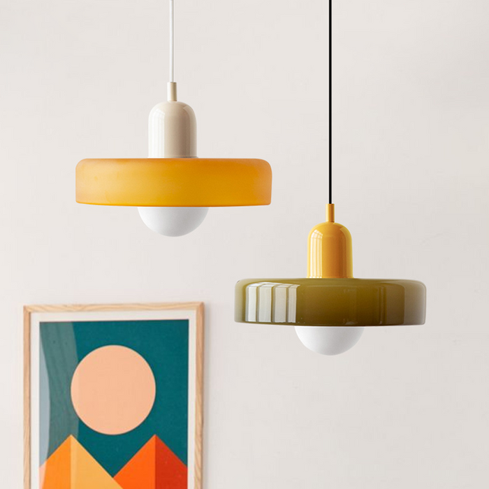 Bauhaus Design Pendellamp van Glas – Artistiek, Modern en Tijdloos