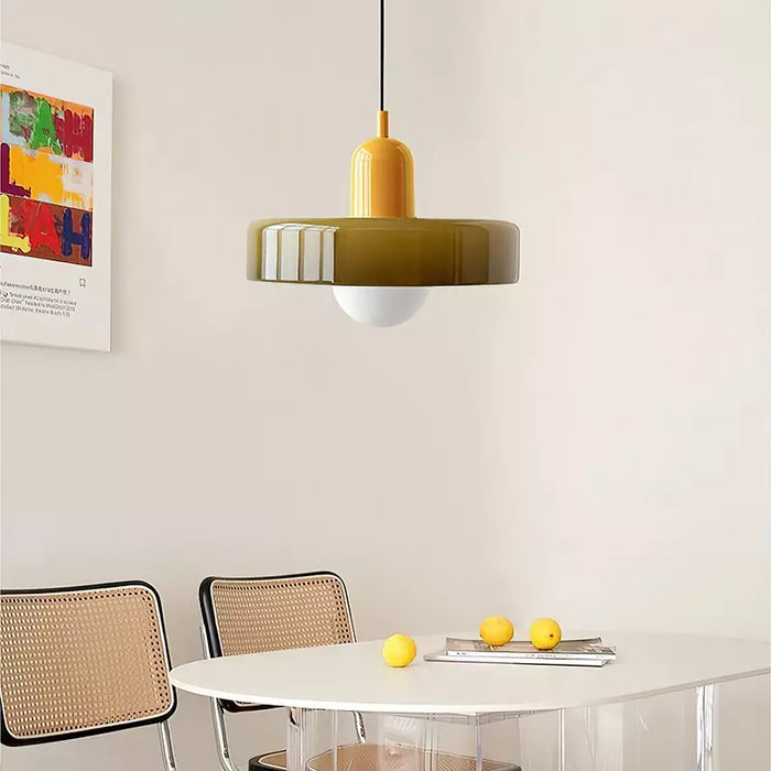 Bauhaus Design Pendellamp van Glas – Artistiek, Modern en Tijdloos