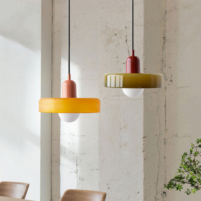Bauhaus Design Pendellamp van Glas – Artistiek, Modern en Tijdloos