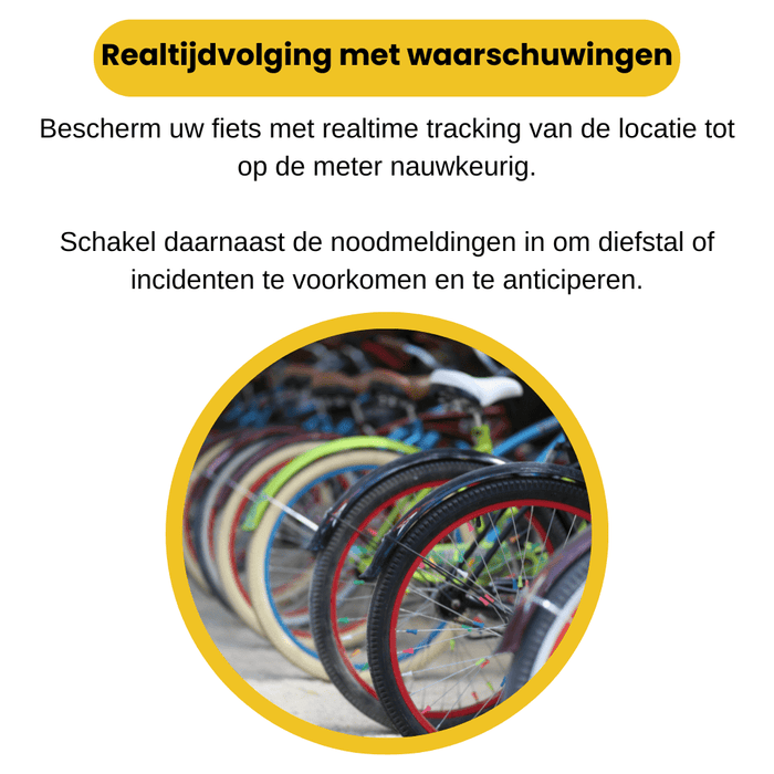 BikeTrace™ – GPS Tracker Fiets Zonder Abonnement met Live Locatie