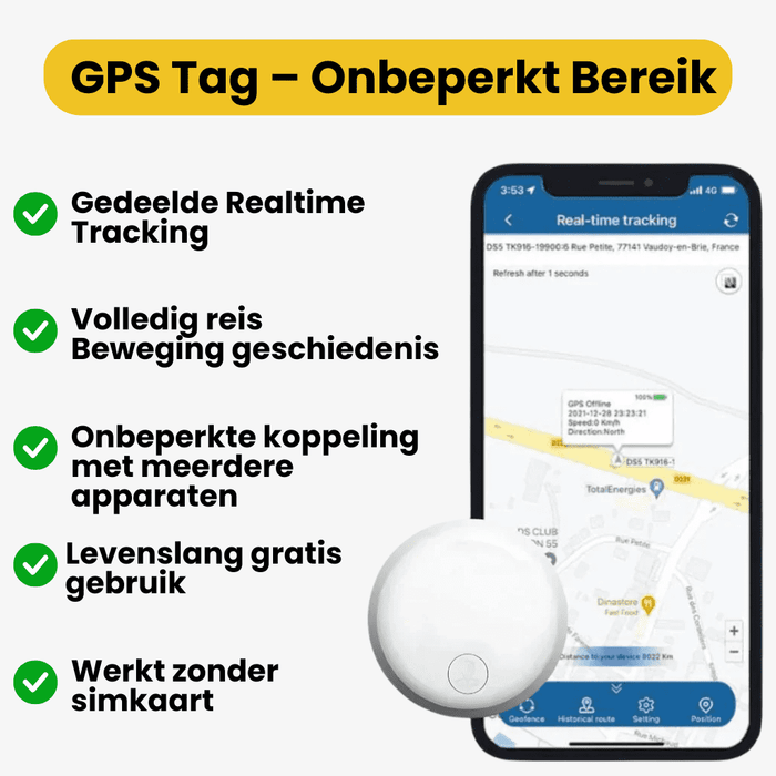 BikeTrace™ – GPS Tracker Fiets Zonder Abonnement met Live Locatie