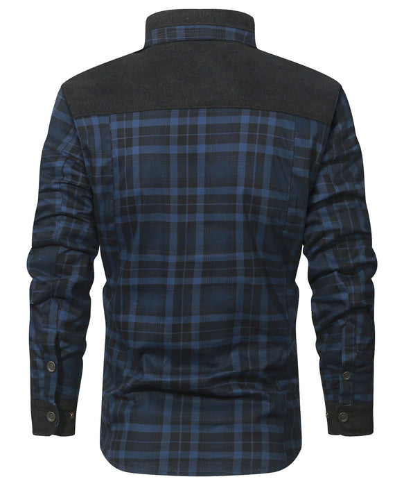 Robuuste Heren Flaneljas met Imitatiebontvoering – Warm, Slijtvast en Beschermend