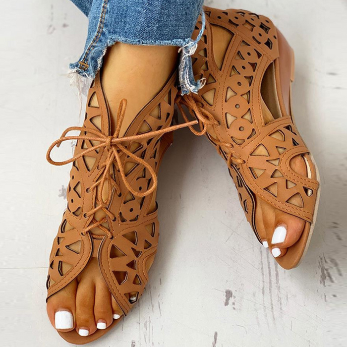 Luna Lace Sandalen – Elegantie en Comfort voor Zomerse Dagen