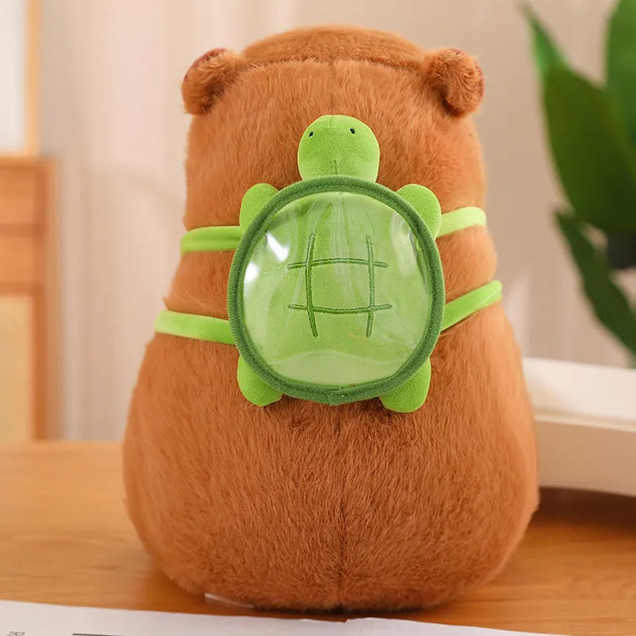 Capibara Knuffel met Schildpad Rugzak – Zacht en Superschattig