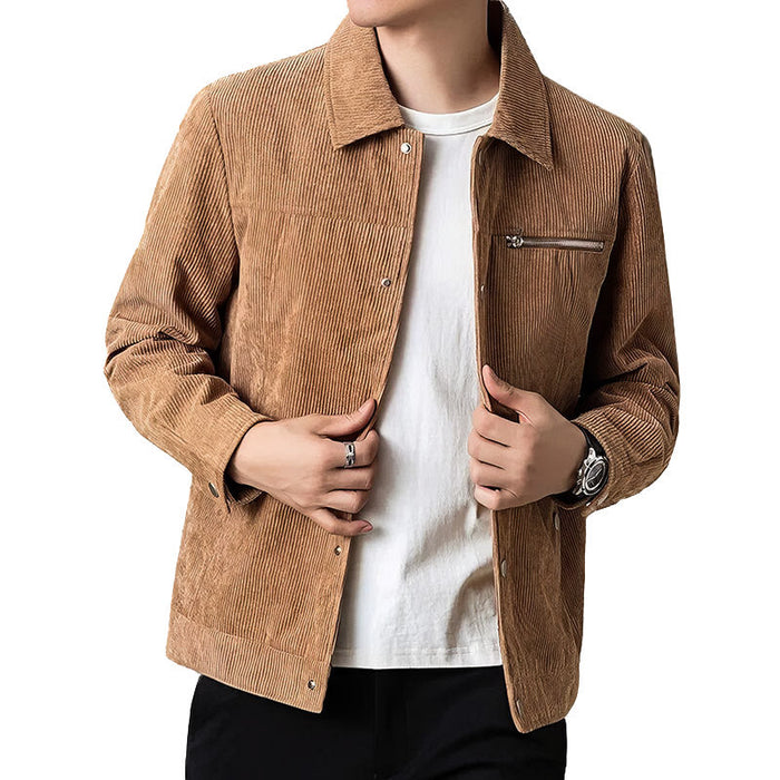 Moderne Corduroy Coach Jacket – Stijlvolle Laag voor Mannen