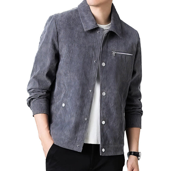 Moderne Corduroy Coach Jacket – Stijlvolle Laag voor Mannen