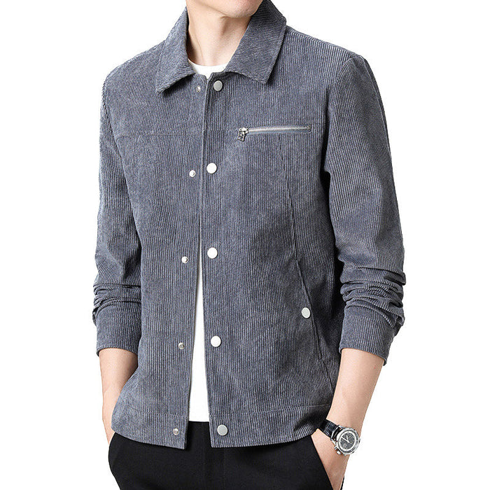 Moderne Corduroy Coach Jacket – Stijlvolle Laag voor Mannen