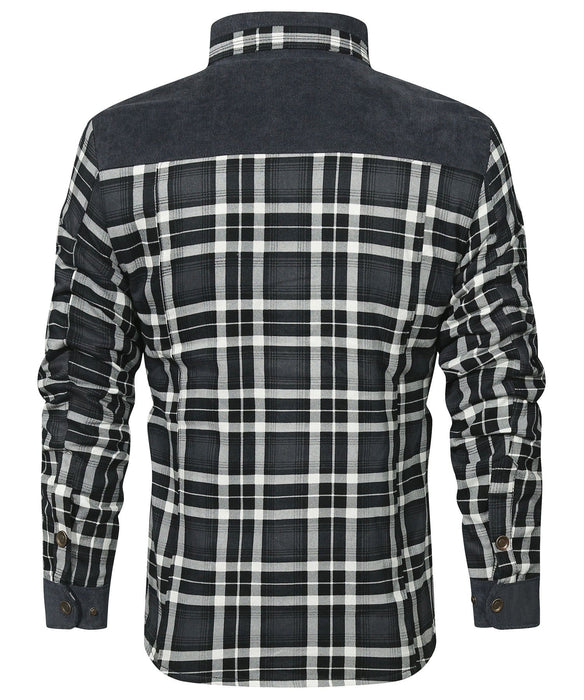 Robuuste Heren Flaneljas met Imitatiebontvoering – Warm, Slijtvast en Beschermend