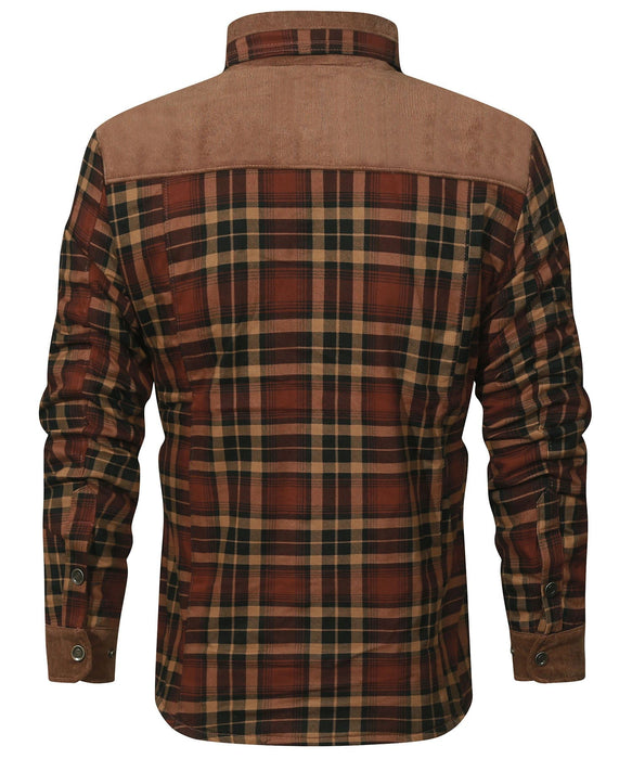 Robuuste Heren Flaneljas met Imitatiebontvoering – Warm, Slijtvast en Beschermend