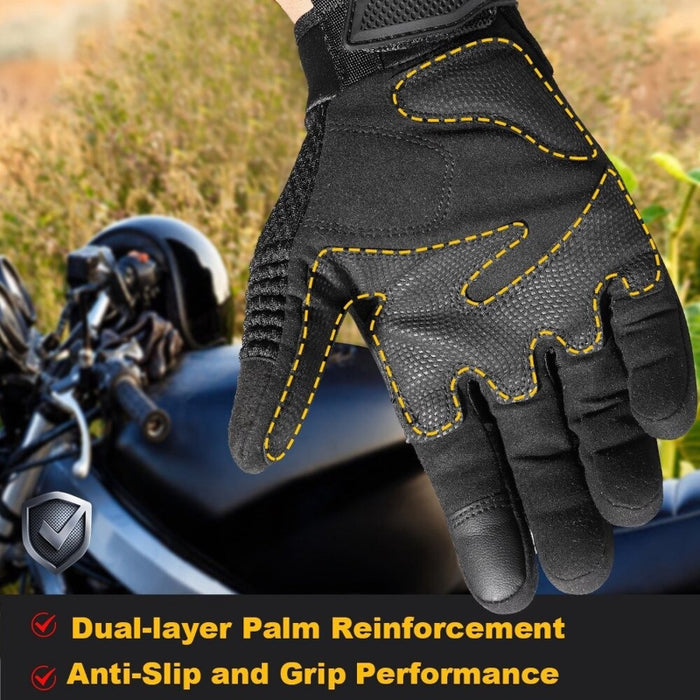 AirFlex Motorhandschoenen – Ademend PU-Leder voor Comfort en Veiligheid