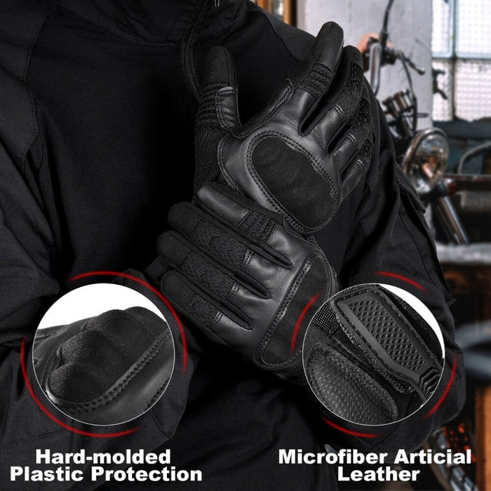 AirFlex Motorhandschoenen – Ademend PU-Leder voor Comfort en Veiligheid