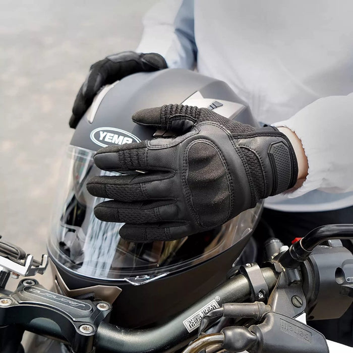 AirFlex Motorhandschoenen – Ademend PU-Leder voor Comfort en Veiligheid