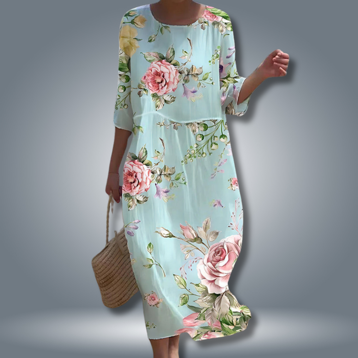 Zomerjurk Dames met Abstract Bloemenpatroon en A-Lijn