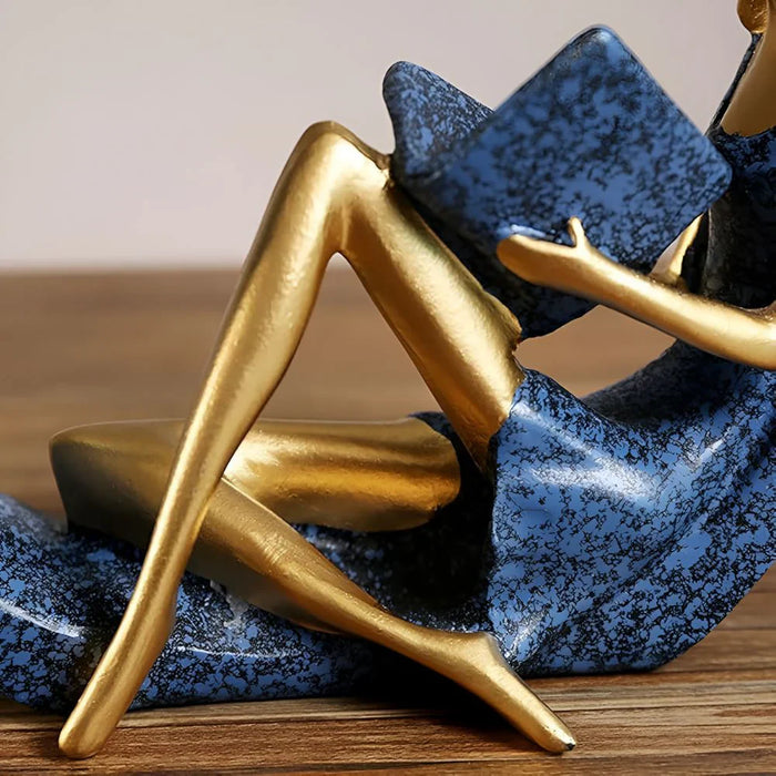 Abstrakte Kvindeskulpturer i Cirkel til Moderne Indretningsdekoration