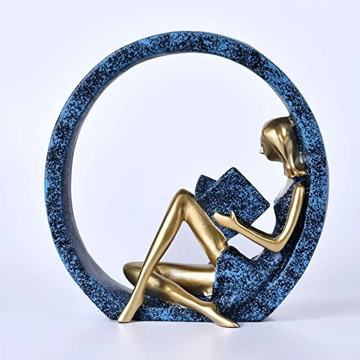 Abstrakte Kvindeskulpturer i Cirkel til Moderne Indretningsdekoration