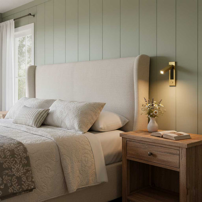 Sammenklappelig LED-væglæselampe til seng og arbejdsværelse – justerbar, pladsbesparende og fokuseret lys