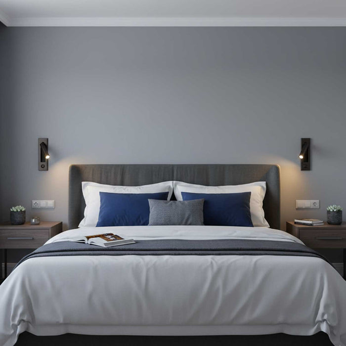 Sammenklappelig LED-væglæselampe til seng og arbejdsværelse – justerbar, pladsbesparende og fokuseret lys