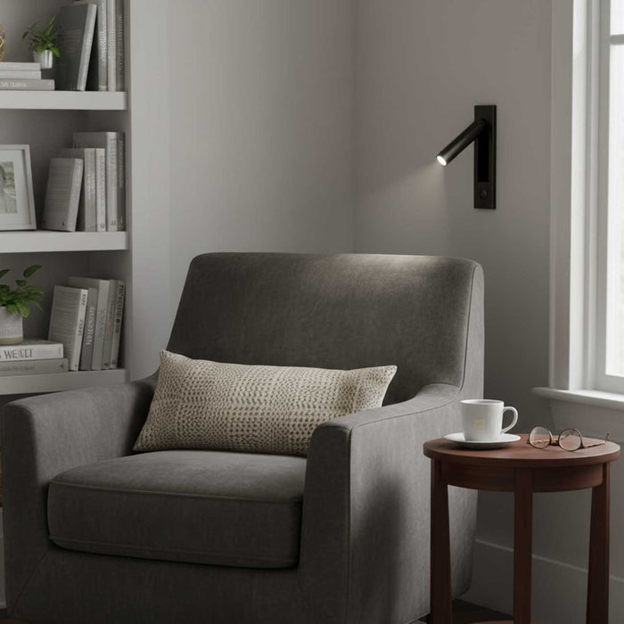 Sammenklappelig LED-væglæselampe til seng og arbejdsværelse – justerbar, pladsbesparende og fokuseret lys