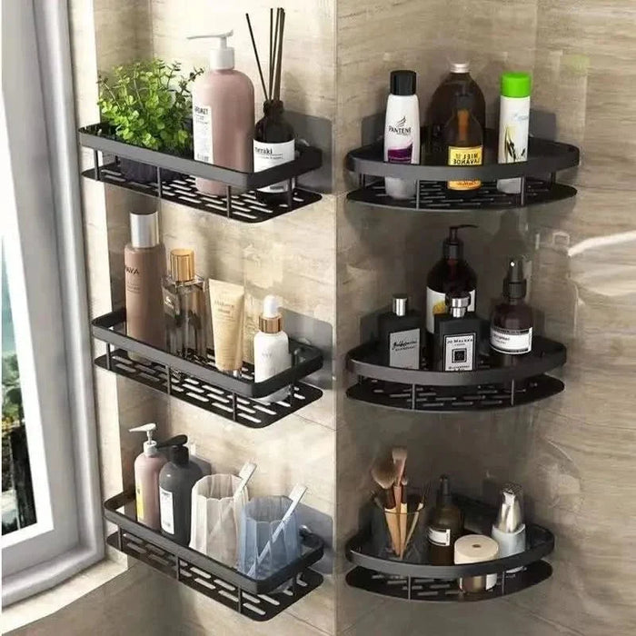 Hoek Badkamerrek Zonder Boren met Twee Opbergplateaus