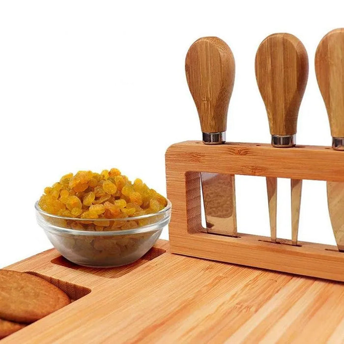 BambooServe Kaasplank Set – Stijlvol en Functioneel Genieten